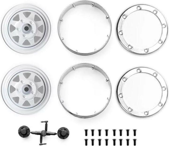 Produktbild Hobbytech Felgen 1.9" Metal Beadlock Classic 3 Weiss, 4