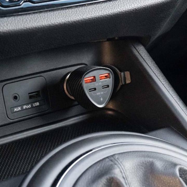 Image du produit Akashi Chargeur de voiture 37W 2x USB 3.0 + 1x USB-C Power Delivery