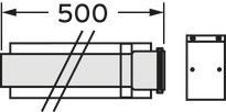 Actual product image Vaillant concentric extension tube 60 (0.50 m)