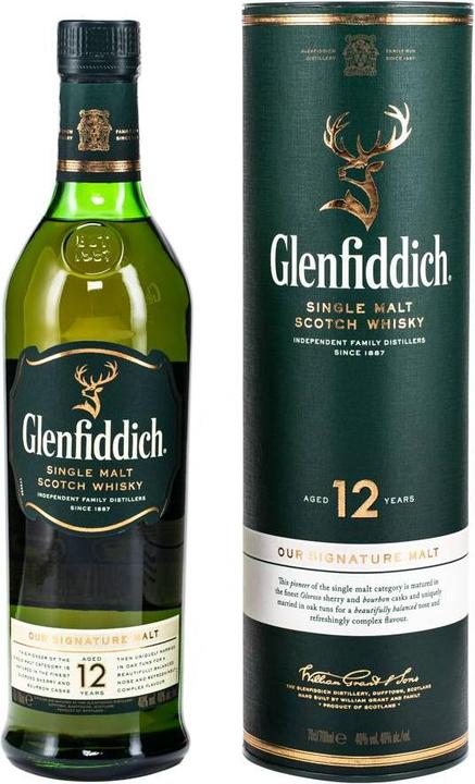 Produktbild Glenfiddich 12 Years (Single Malt, Scotch Whisky, 1 x 70 cl)
