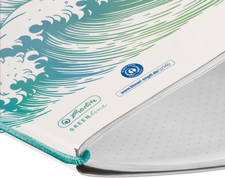 Image du produit Herlitz Carnet de notes GREENline my.book flex A5, Dot, wave (A5, Pointillés, Couverture souple)