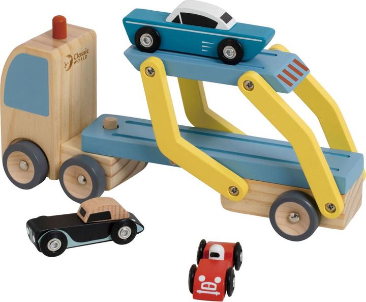 Produktbild Classic World Holztransporter mit 3 Autos
