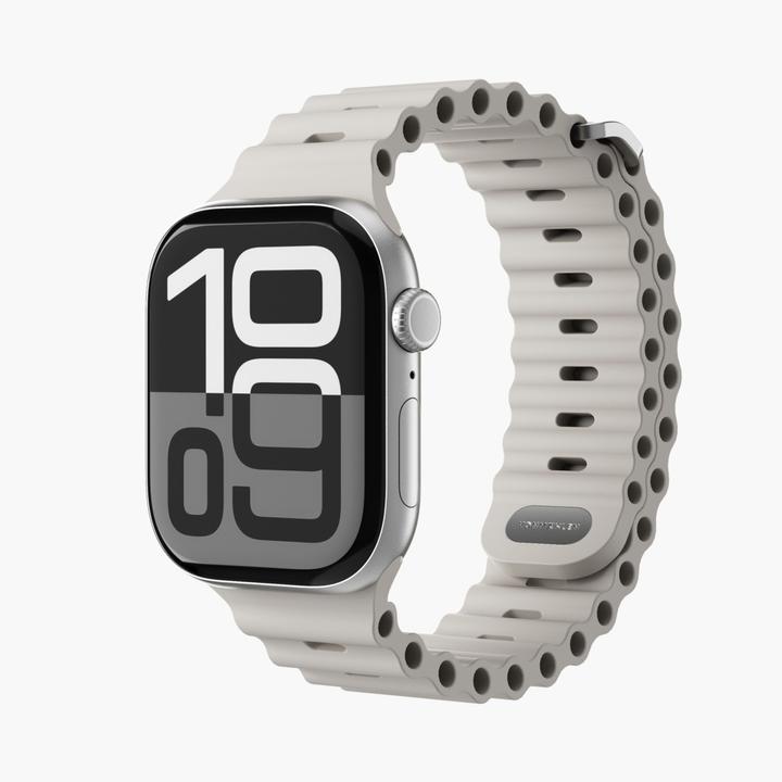 Actual product image Vonmählen Wave wristband 2 for Apple Watch 38 40 41 mm beige (Recycled silicone)