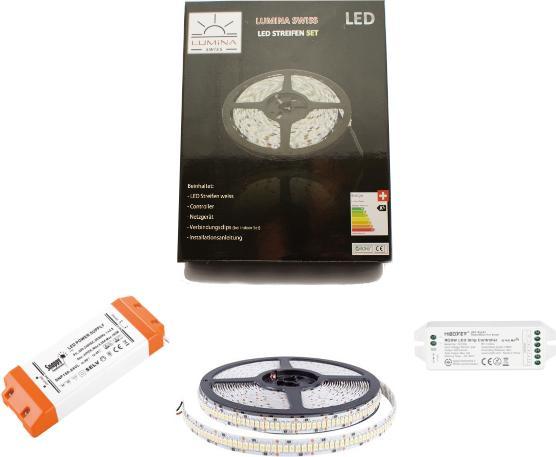 Immagine prodotto Lumina Swiss Striscia LED Set 5m UHD Super-Bright 4000K Smartphone (Bianco neutro, 500 cm, Interno)
