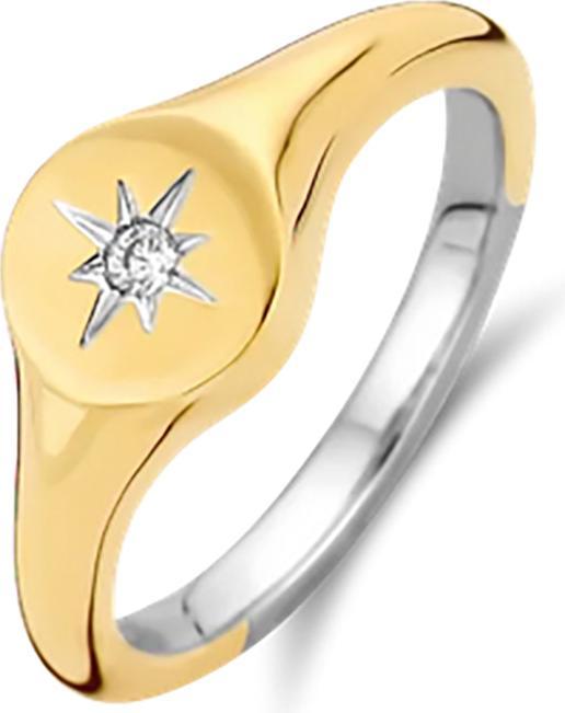 Image du produit Ti Sento Milano Bague avec zirconium plaqué or bicolore 12199ZY (56, Argent 925)