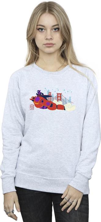 Actual product image Disney Womens/Ladies Big Hero 6 Baymax Hiro Bridge Sweatshirt (S)