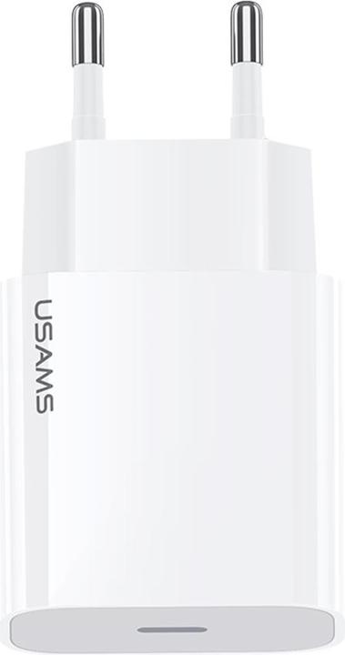 Usams Ład. siec. 1xUSB-C T34 20W 5V-3A (head only) PD3.0 Fast Charging biały/white CC118TC01 (US-CC1 (20 W)