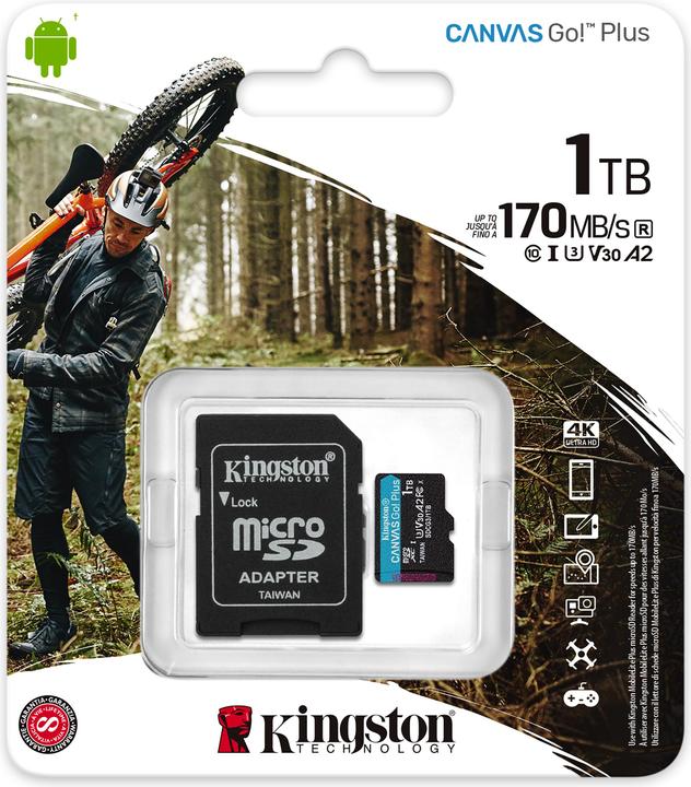 Produktbild Kingston Canvas Go Plus (1000 GB, microSDXC, U3, UHS-I)