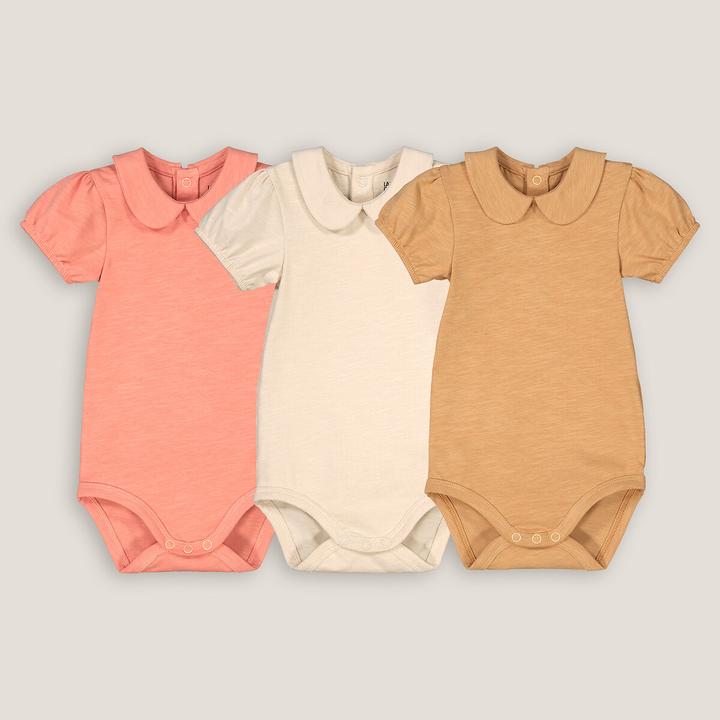 Immagine prodotto La Redoute Collections Confezione da 3 body a maniche corte con colletto a sbuffo (95 C)