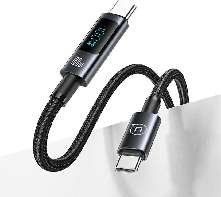 Produktbild EKO 100W Ladekabel Typ-C auf Lightning Modell Display SF mit LED-Bildschirm 1.2m (1.20 m, USB 3.2 Gen 1, 100 W)