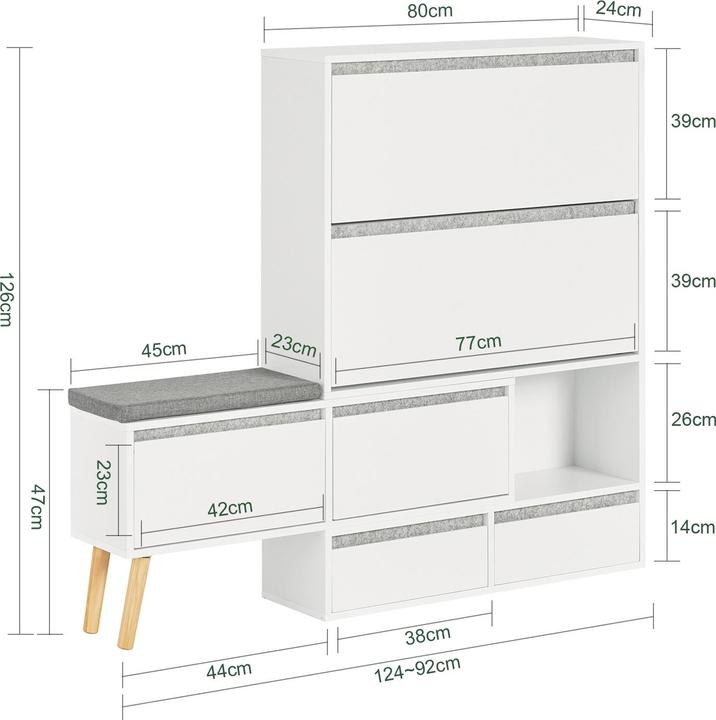 Immagine prodotto SoBuy Stanley (124 x 24 x 115 cm)