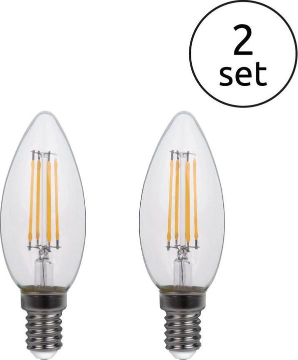 Produktbild Globo LED Leuchtmittel nickel matt 2xE14 LED (E14, 4 W, 400 lm, 2 x, F)
