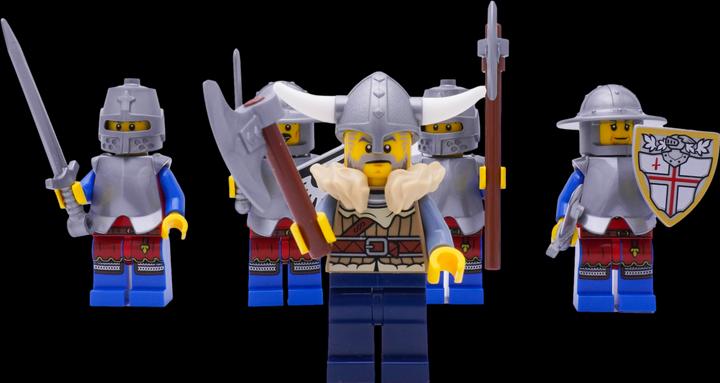 Actual product image LEGO Mittelalter-Set Set 1 Wikinger und 4 Ritter - NEU! Menge 5x