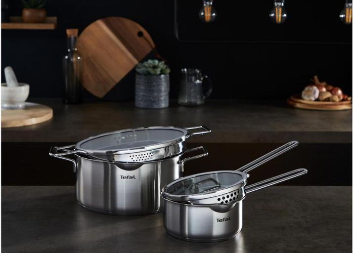 Image du produit Tefal Faitout Nordica avec couvercle 24 cm (24 cm, Casserole, Acier inoxydable)