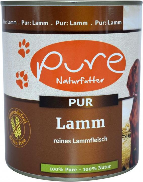 Pure Naturfutter Dog menu PUR meat tin lamb (Adult, Junior, Senior, 1 pcs., 800 g)