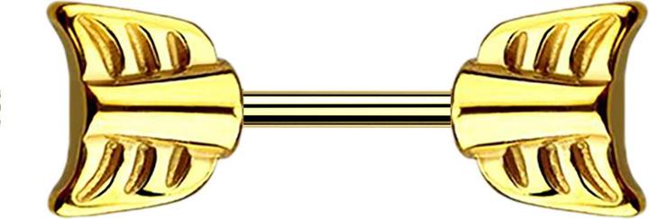 Immagine prodotto Star Piercing Micro bilanciere placcato oro con freccia (senza ottone, Acciaio chirurgico 316L)