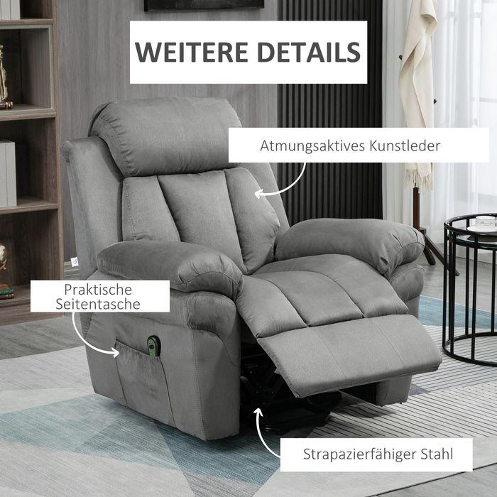 Produktbild Swisshandel24 Sessel mit Aufstehhilfe, Elektrischer Relaxsessel, mit Fernbedienung, Fernsehsessel, aus Kunstleder