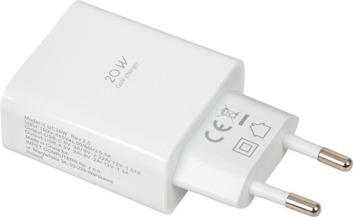 Actual product image iBox Travel charger I-BOX C-36 PD20W white (20 W)