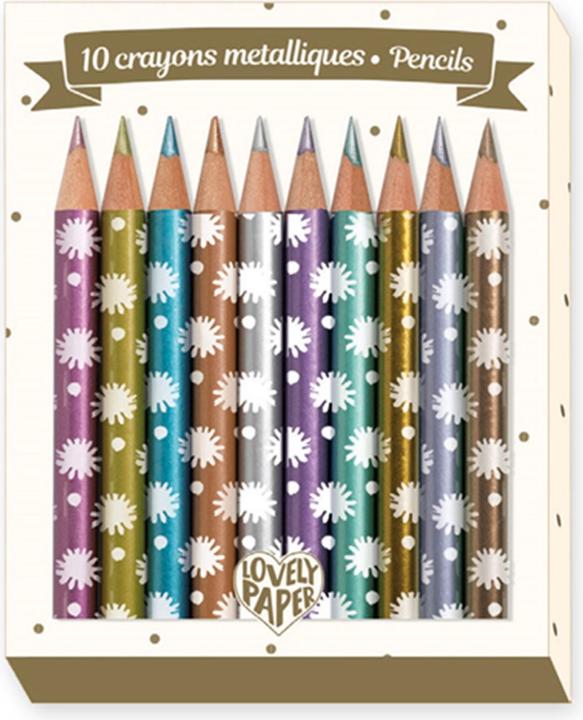 Actual product image Djeco Chichi (10 mini metallic pens, 10 x)
