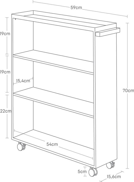 Actual product image Yamazaki Bücherwagen TOWER