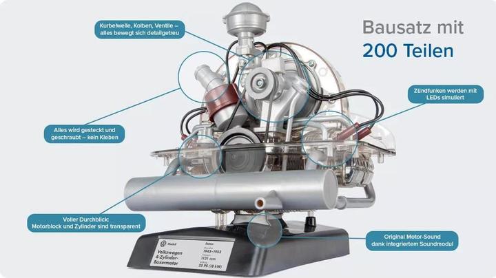 Produktbild Franzis Baubox VW Käfer 4-Zylinder-Boxermotor