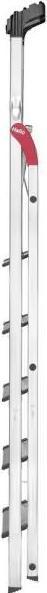Immagine prodotto Hailo L80 ComfortLine, scaletta di sicurezza in alluminio, 6 gradini (Scala doppia, 116 cm)