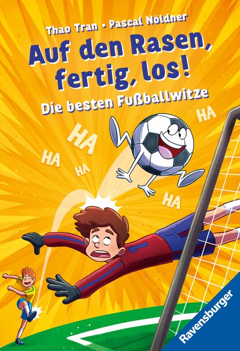 Produktbild Ravensburger Auf den Rasen, fertig, los! Die besten Fussballwitze (Deutsch, Thao Tran, Pascal Nöldner, 2024)
