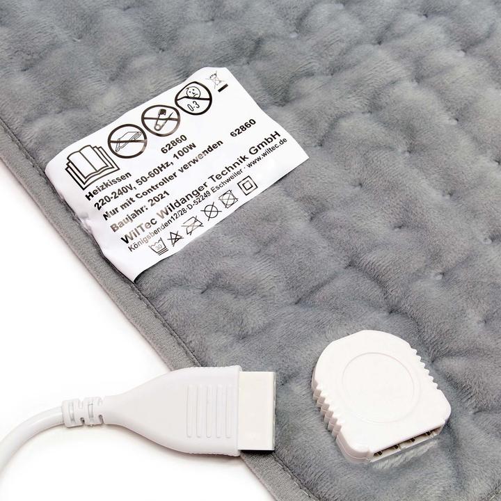 Immagine prodotto Wiltec Cuscino riscaldante in pile per i muscoli 40×30 cm con 3 livelli di riscaldamento e spegnimento (400 x 300 mm)
