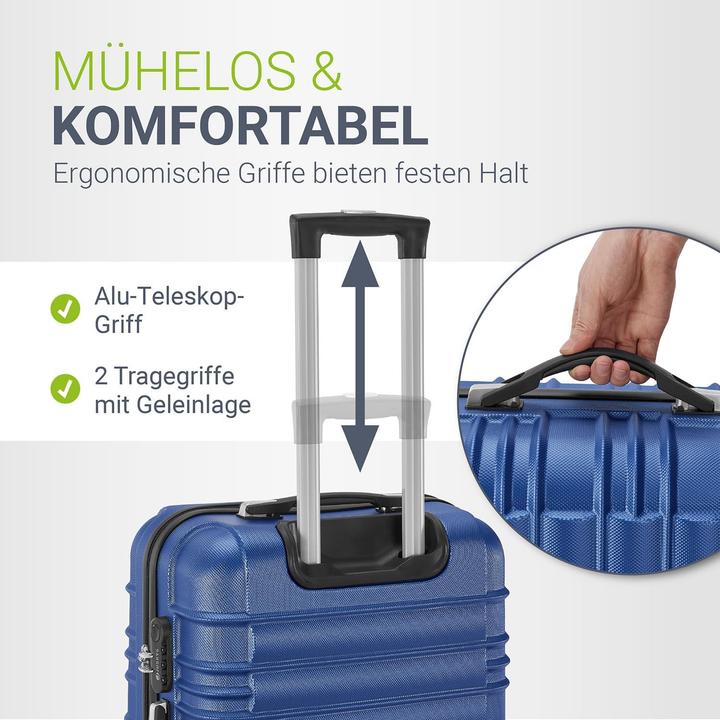 Image du produit Juskys Hartschalen-Kofferset (120 l, M (50 - 90l), L (90 - 115l), XL (à partir de 115l))