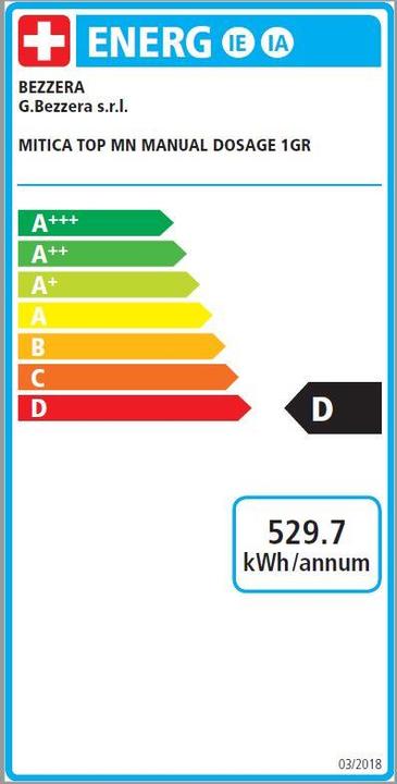 Label énergétique Bezzera Mitica Top