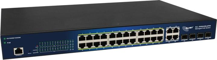 Image du produit Allnet switch smart managed layer2 24 port? poe budget 370w? 24x poe at? 4x sfp? 19"? all-sg84 (24 Ports)