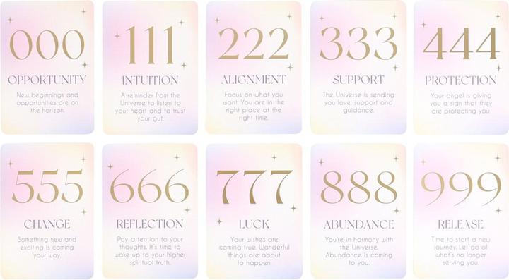 Immagine prodotto Something Different Angel Affirmation Numero Carte con Supporto (10 pz.)
