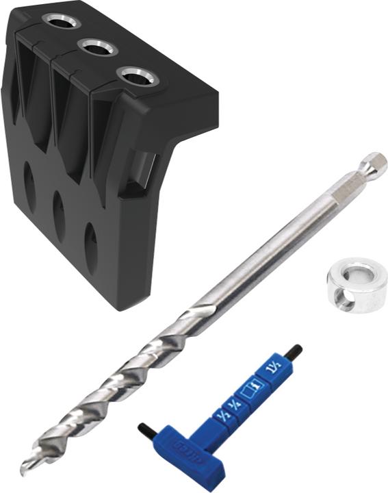 Actual product image Kreg Pocket Hole Jig 720 Pocket Hole Drilling Jig + Micro Drilling Jig + Step Drill + Bit + Schr