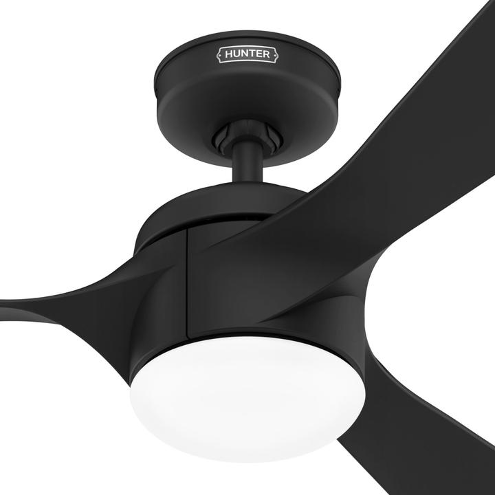 Produktbild Hunter Fans DC Deckenventilator Rosedale Schwarz mit LED (45 dB)