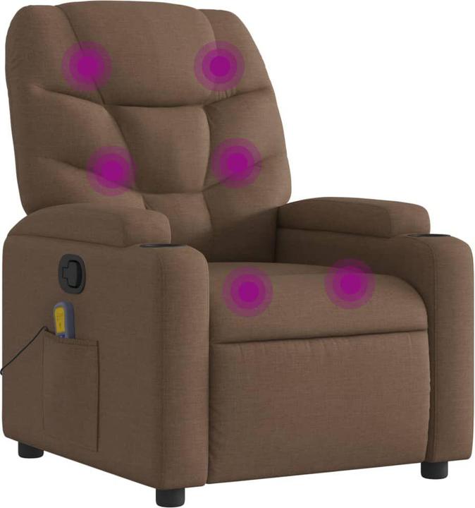 Produktbild VidaXL Massagesessel Braun Stoff,Farbe: Braun,Material: Stoff (100