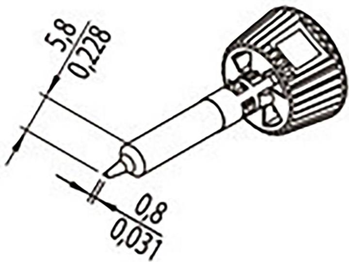 Produktbild 0142CDLF08A/SB Lötspitze Spitzen-Grösse 0.80 mm Inhalt 1 St. (Lötspitze)