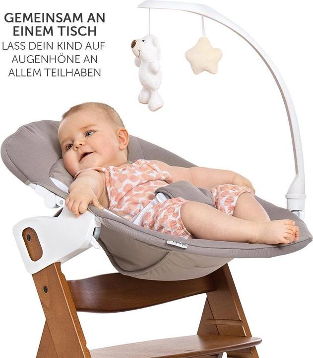 Produktbild Hauck Hochstühle Alpha Plus Walnut Newborn Set Deluxe - 4-tlg. (Hochstuhl Sitzerhöhung)