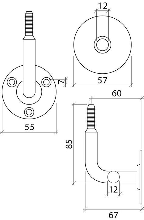 Actual product image Webi Handrail supports (Stainless steel)