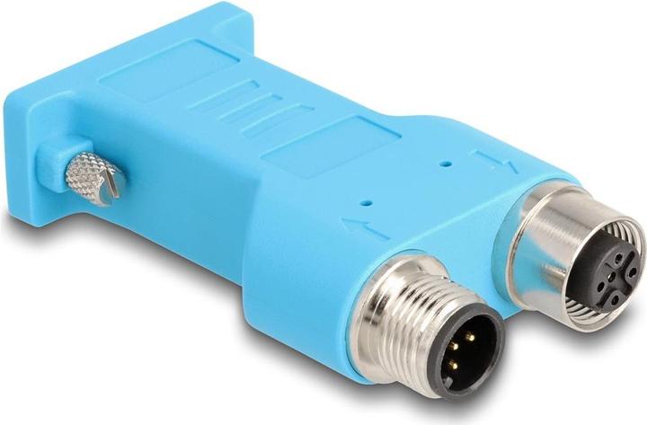 Actual product image Delock D-Sub 9 socket to M12 plug and socket 5 pin A-code