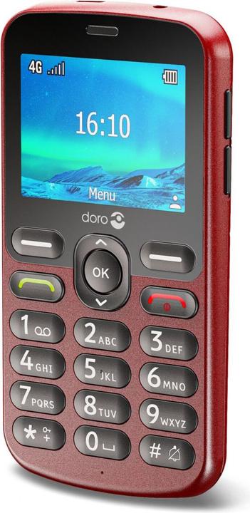Image du produit Doro 1880 4G sans adaptateur secteur rouge (2.40", 0.31 Mpx, 4G)