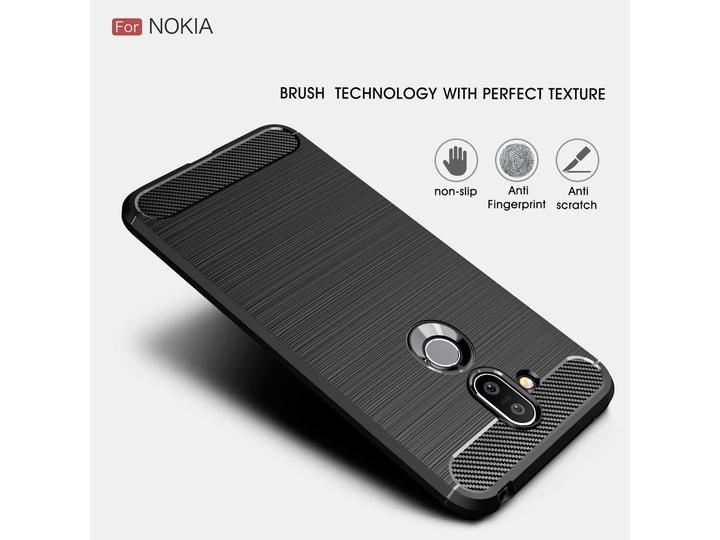 Immagine prodotto Screenguard Nokia 8.1 Cover Carbon Brushed Soft TPU (Nokia 8.1)