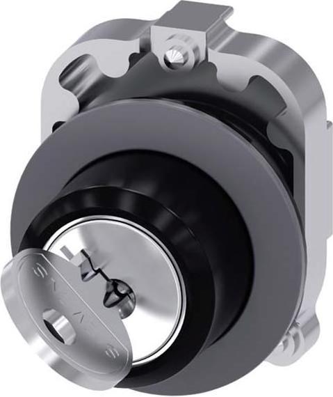 Produktbild Siemens Schlüsselschalter Frontring Metall Schlüssel Sandgrau Silber 1 x 90° 1 St.