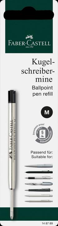 Produktbild Faber-Castell Kugelschreibermine M schwarz (Nachfülleinheit, Schwarz, 0.40 mm)