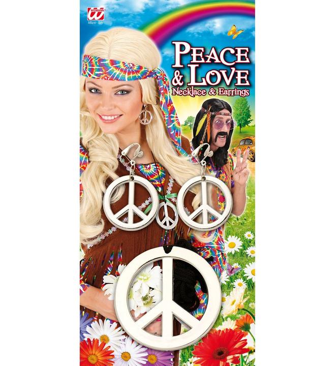 Produktbild Widmann Hippie Set mit Ohrringe und Peace Kette