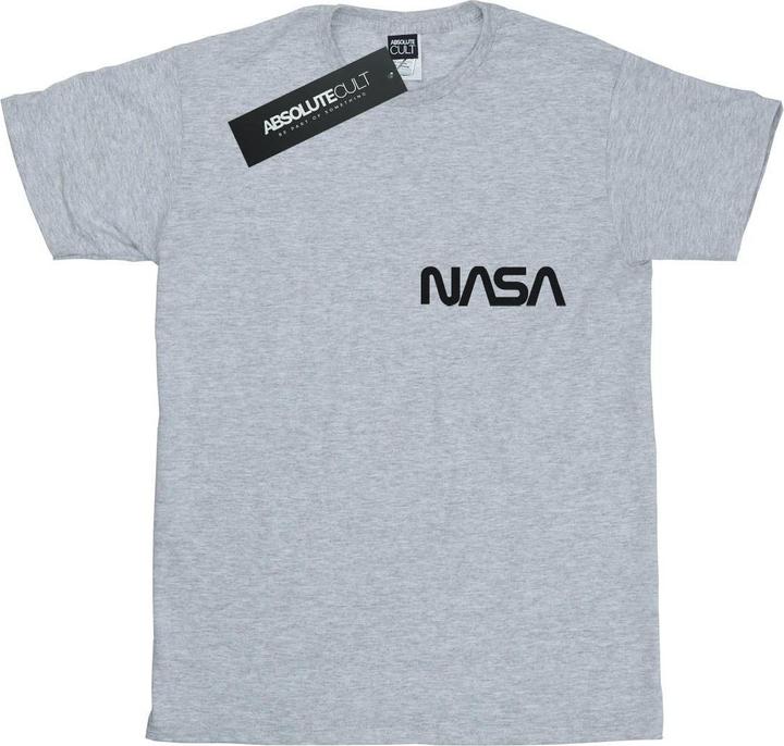 Immagine prodotto Nasa Modern Logo Chest Maglietta Ragazze (152, 158)