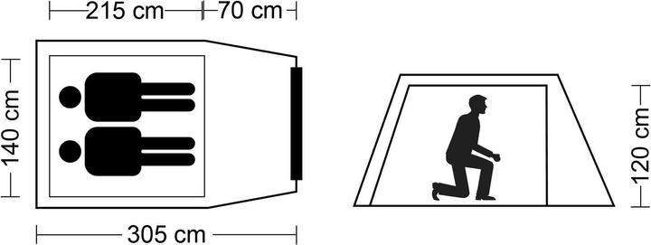 Immagine prodotto Campz Veneto (Tenda a cupola, 3.18 kg, 2 persone)