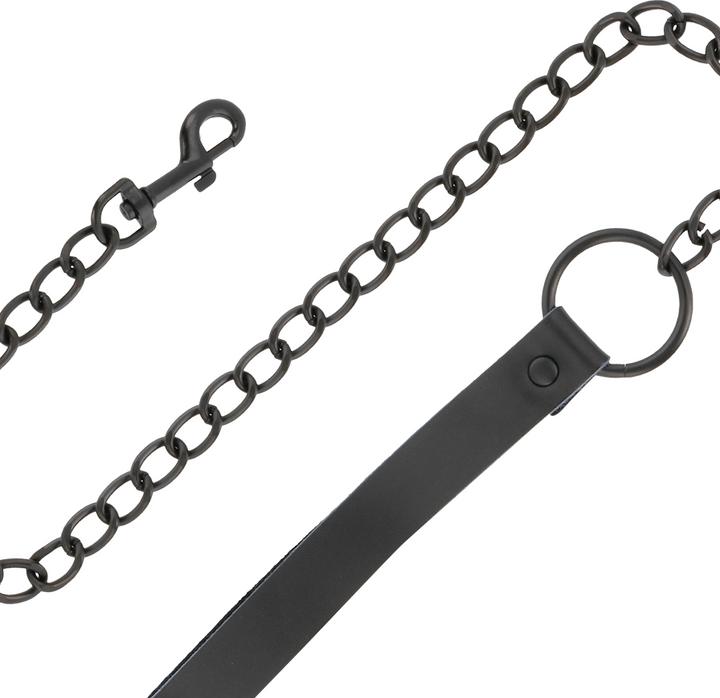 Actual product image Darkness Leather And Handcuffs Black