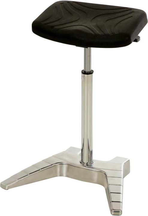 Produktbild Lotz Stehhilfe Polyurethan-Integralschaum Sitzhöhenverstellung 700-880 mm Aluminium poliert mit Transp...