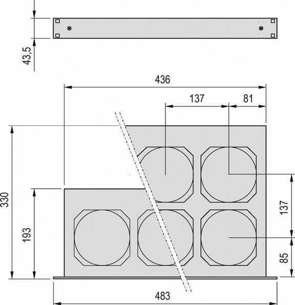 Produktbild Pentair Schroff - Rack-Lüftereinsatz - mit 6 Ventilatoren - 1U - 48.3 cm (19")