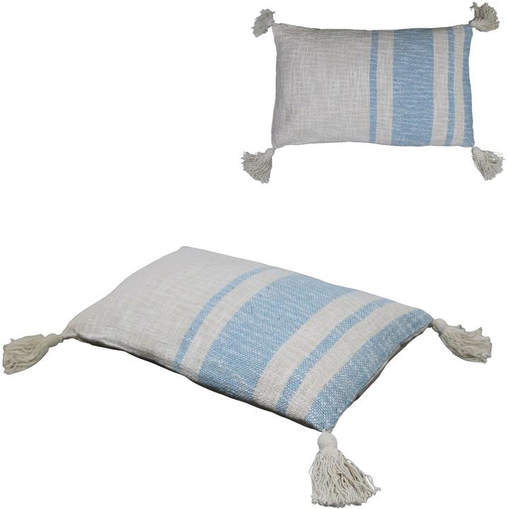 Produktbild Chalet Kissen mit Quasten 50 x 30 cm, Blau/Grau (50 x 30 cm)